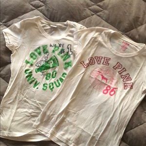 PINK - two t-shirts, size L